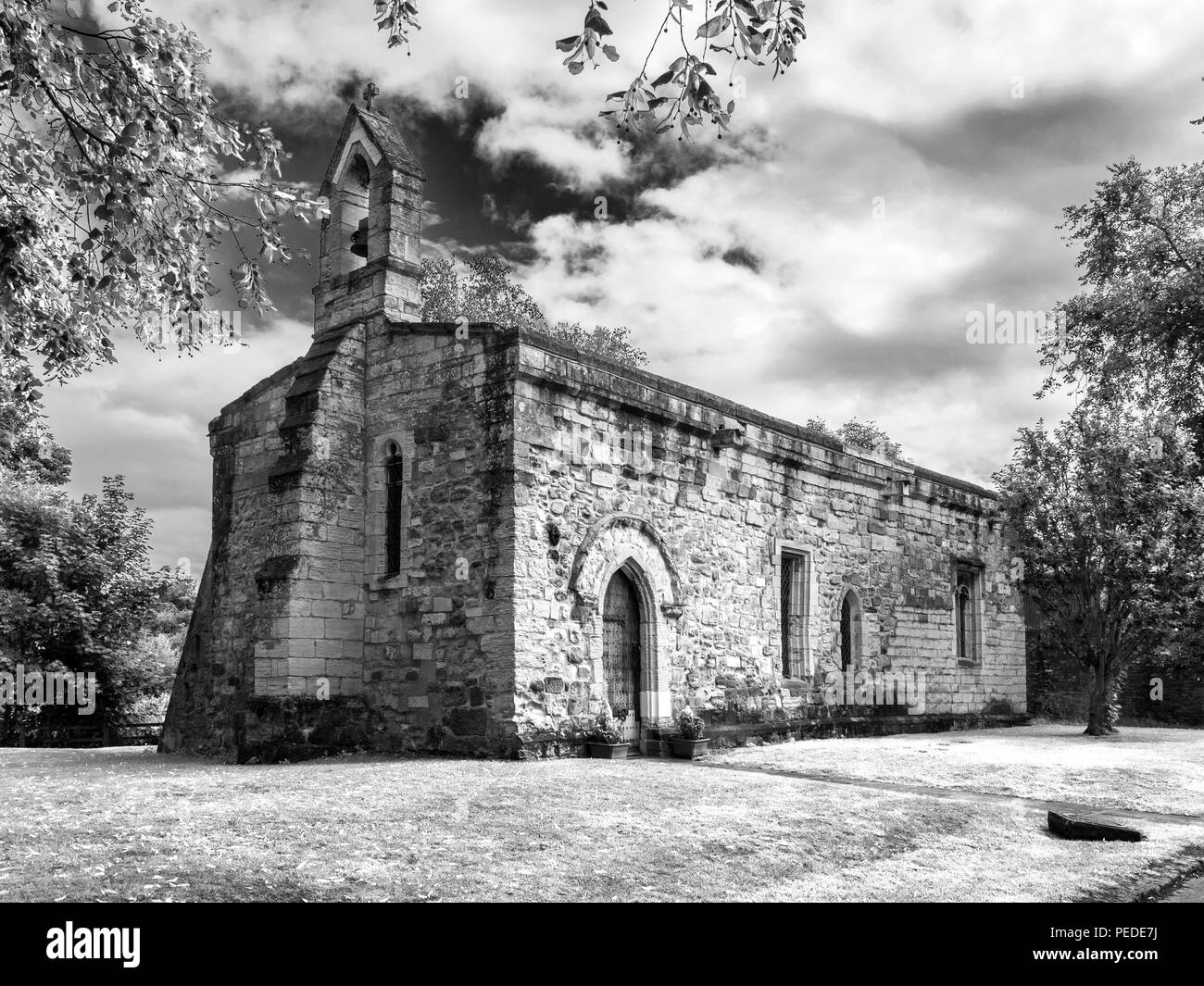 St Mary Magdalenes Chapel o la Leper Chapel Ripon Yorkshire England Foto Stock