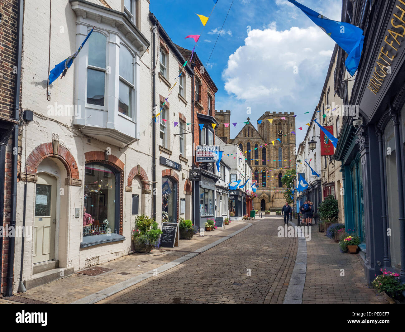 Nella cattedrale di Ripon da Kirkgate Ripon Inghilterra Yorkshire Foto Stock