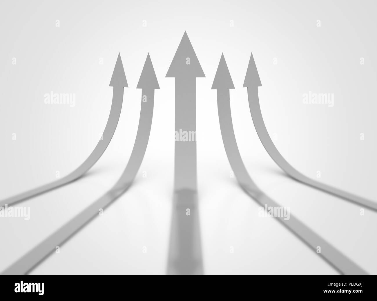 Abstract frecce lucida salendo background aziendale con copia spazio. Foto Stock