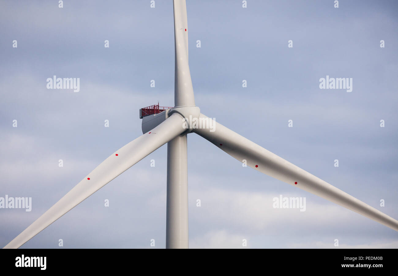 MHI turbine eoliche Vestas su Walney Estensione del parco eolico offshore Foto Stock
