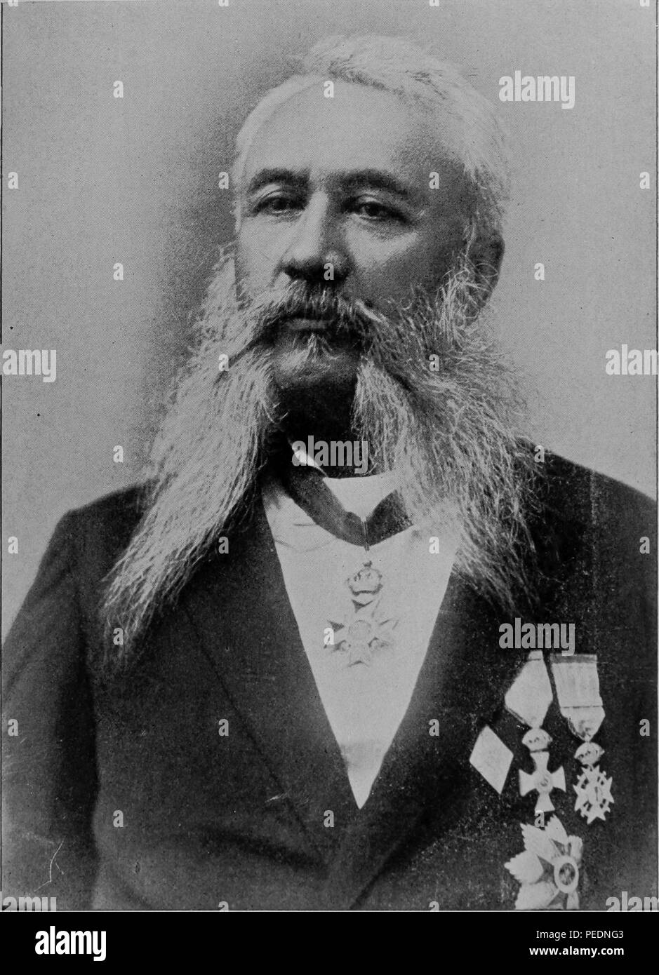 Il ministro degli Affari Esteri e grandi piantatrice di zucchero JA Cummings, 1900. La cortesia Internet Archive. () Foto Stock