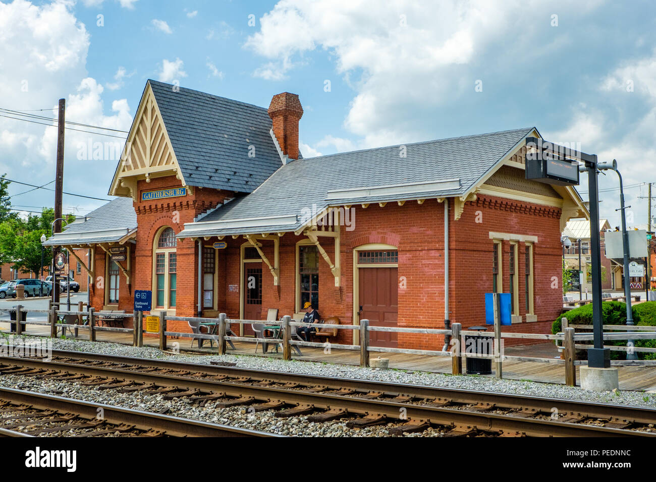 Gaithersburg Railroad Station, 5 vertice Sud Avenue, Gaithersburg, Maryland Foto Stock