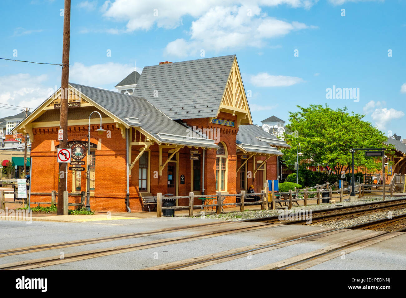 Gaithersburg Railroad Station, 5 vertice Sud Avenue, Gaithersburg, Maryland Foto Stock