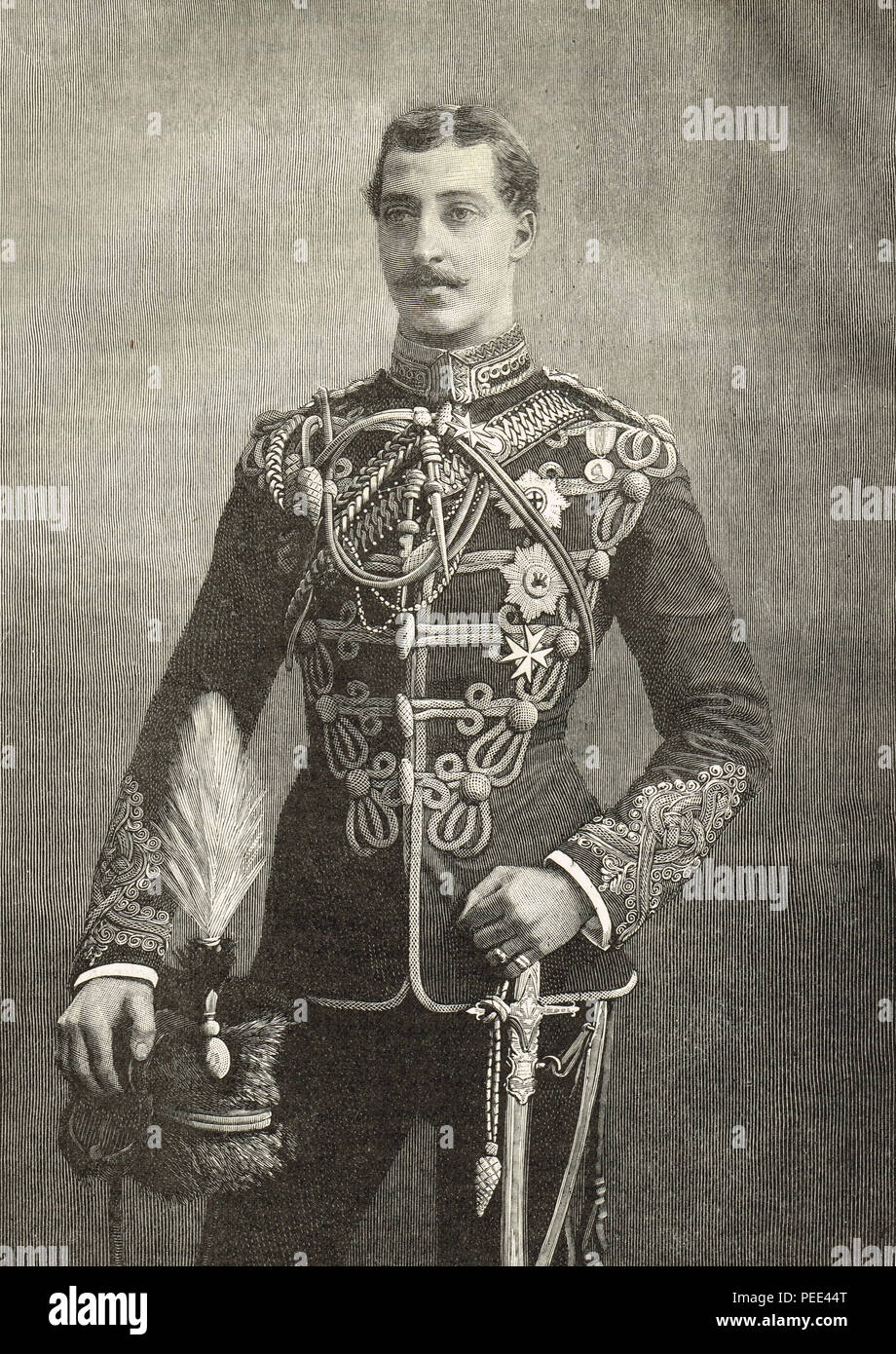 Il principe Albert Victor, Duca di Clarence e Avondale, primogenito del Principe di Galles in seguito re Edoardo VII, seconda in linea al trono britannico, morì prima di suo padre Foto Stock