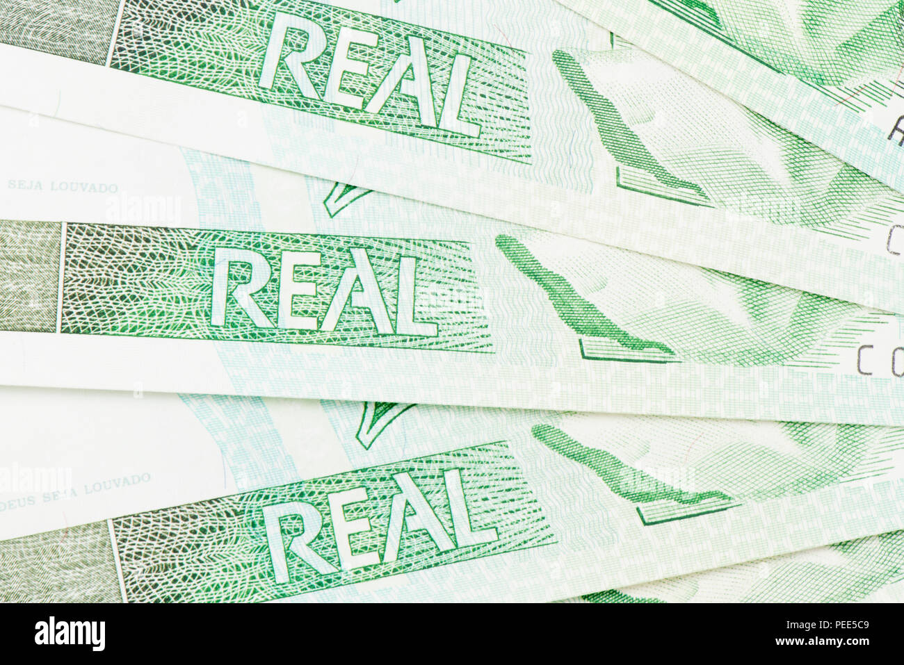 Dettaglio del brasiliano 1 BRL valuta Foto Stock