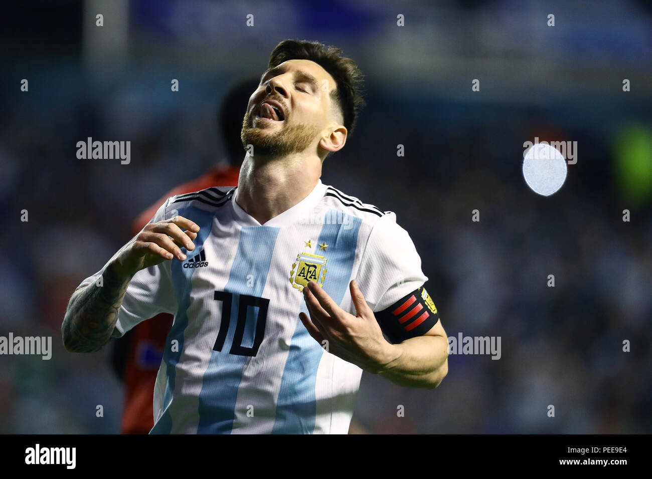 BUENOS AIRES, Argentina - Maggio 2018: Lionel Messi (ARG) Foto Stock