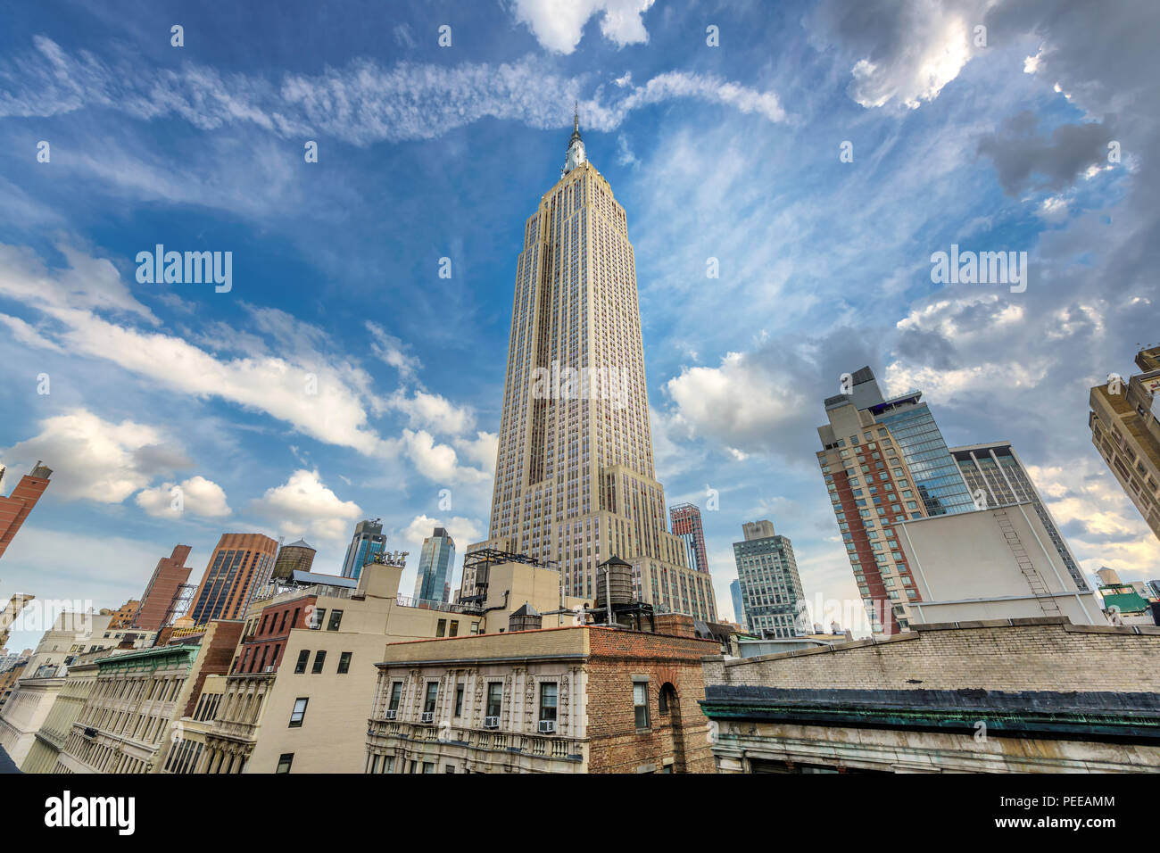 Empire State Building a Manhattan NYC Foto Stock