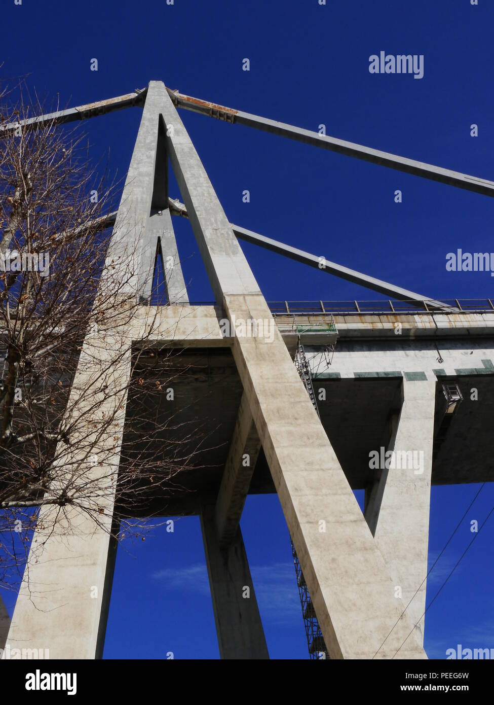 Ponte di Morandi, Genova, Italia Foto Stock