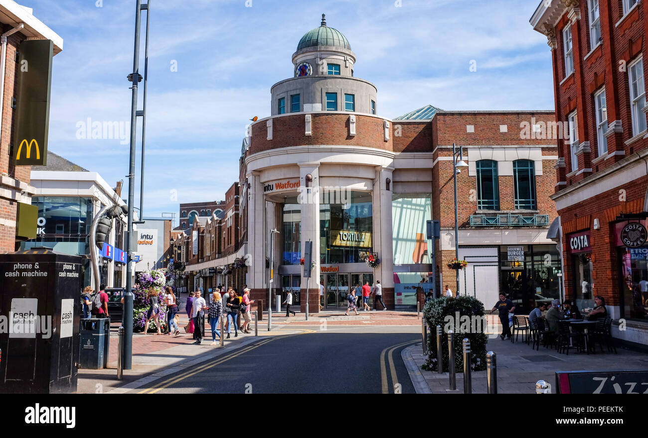 Watford Town Center a Hertfordshire, Regno Unito - Foto Stock
