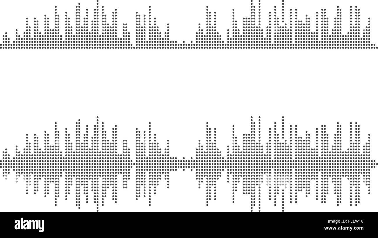 Le onde sonore illustrazione vettoriale del modello di progettazione Illustrazione Vettoriale