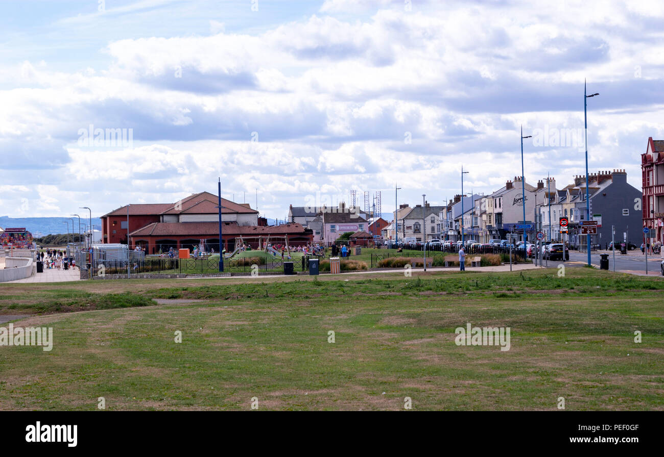Longscar Hall dal lungomare a Seaton Carew Hartlepool Inghilterra Foto Stock