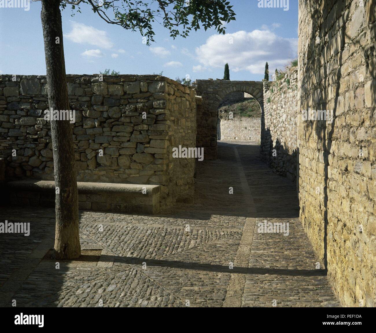 CALLE EMPEDRADA. Posizione: esterno, Roda de ISABENA, HUESCA, Spagna. Foto Stock