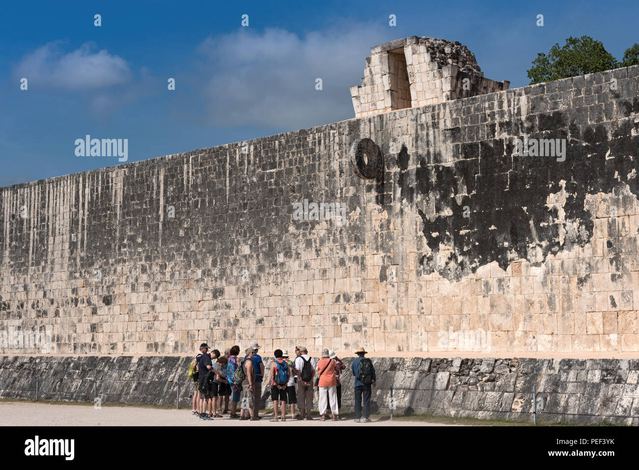 Rovine, piramide e templi in Chichen Itza, Yucatan, Messico. Foto Stock
