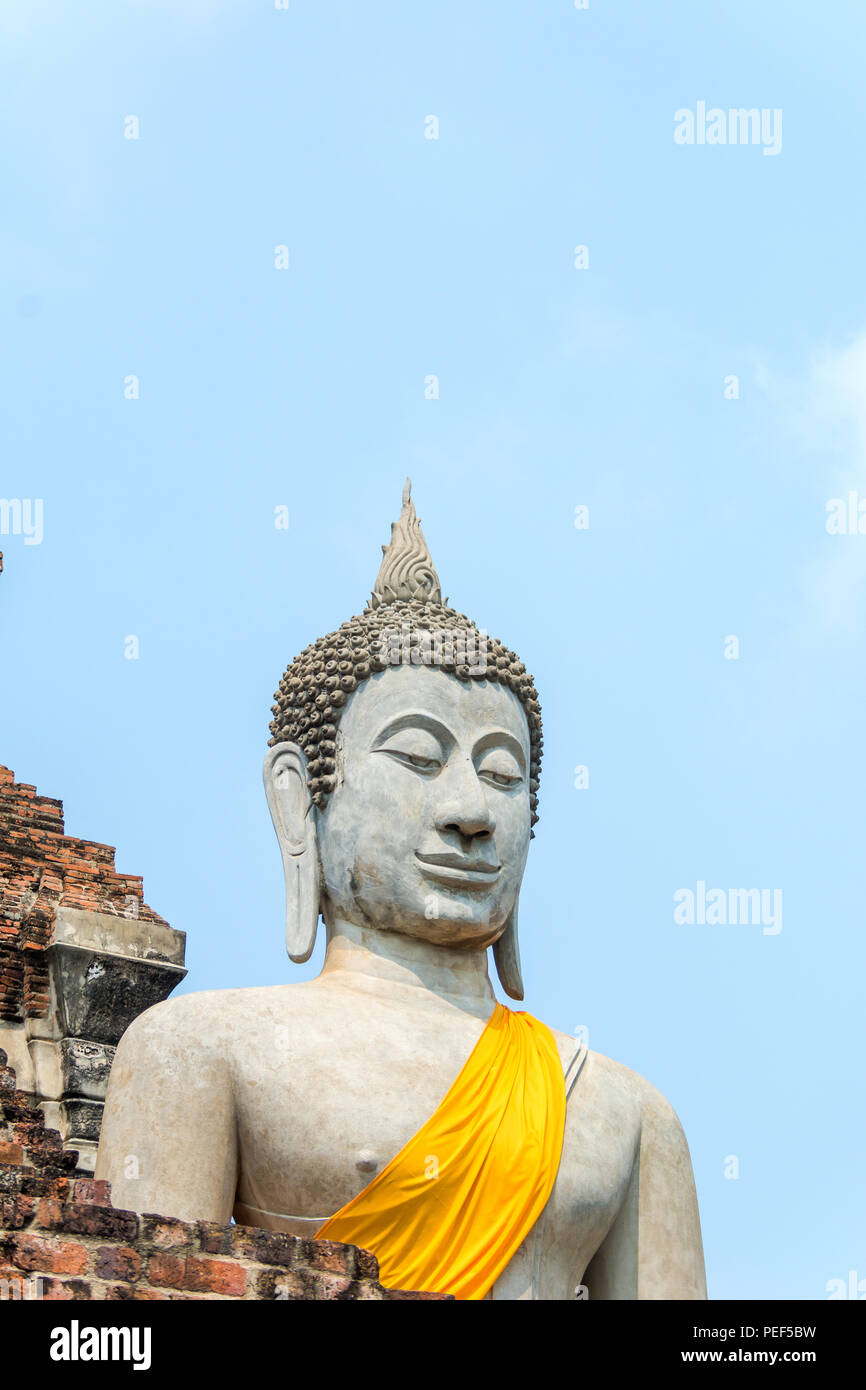 Wat Yai Chai Mongkol, Ayutthaya, Thailandia Foto Stock