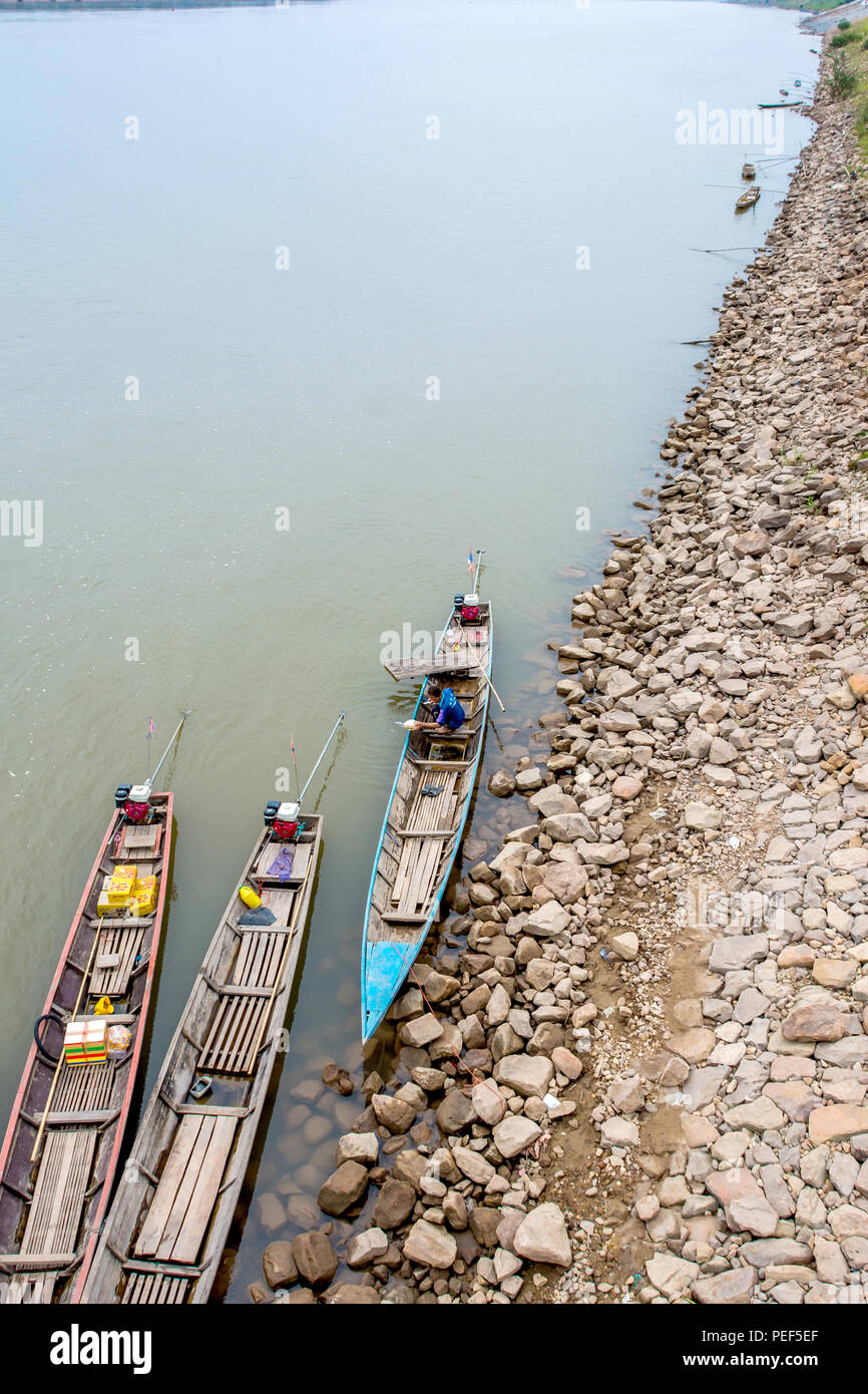 Il fiume Mekong, Khemarat distretto, Ubon Ratchathani, Thailandia Foto Stock