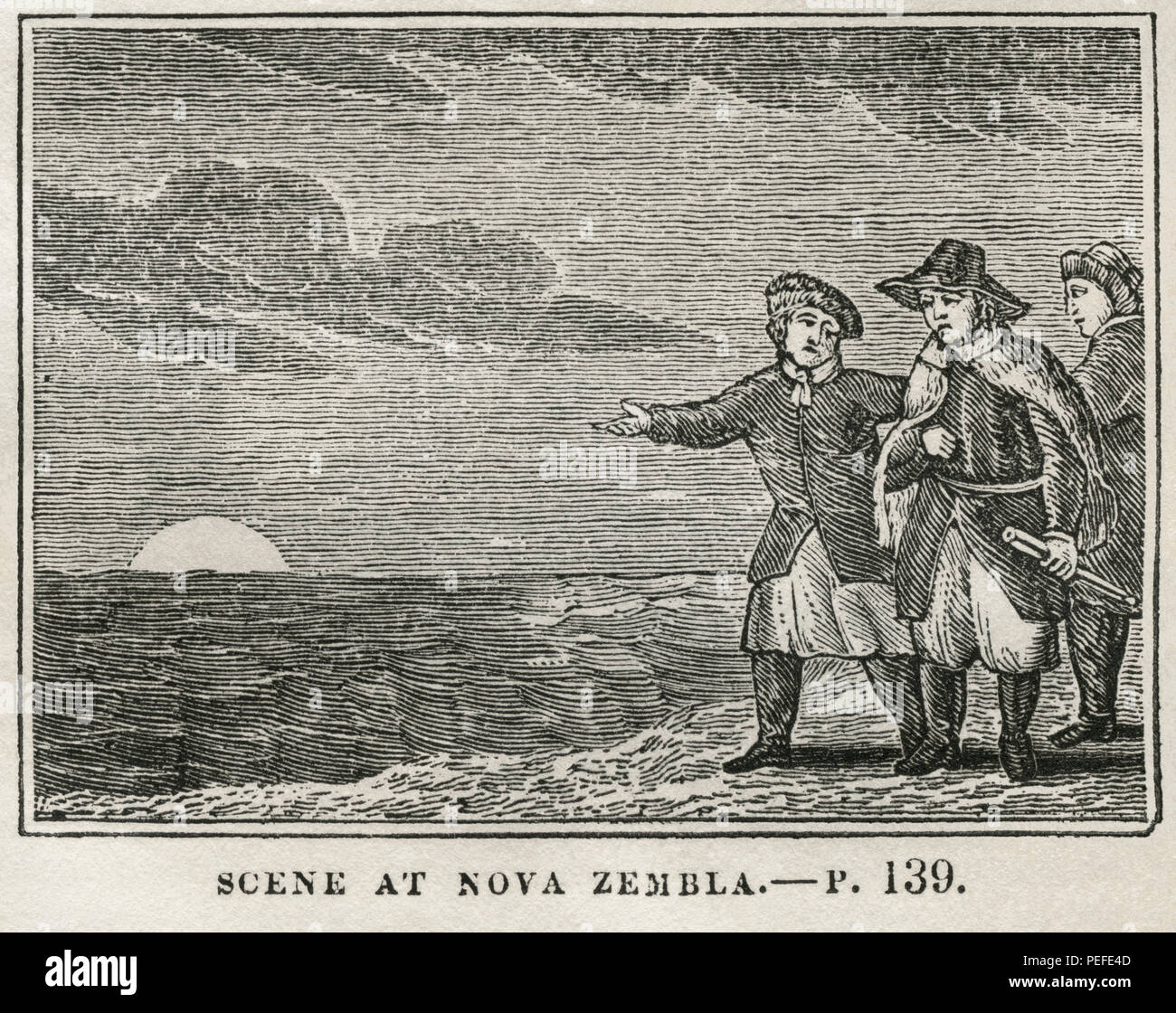 Di scena a Nova Zembla, illustrazione dal libro, Cabinet storico, LATO SINISTRO Giovane Editore, New Haven, 1834 Foto Stock