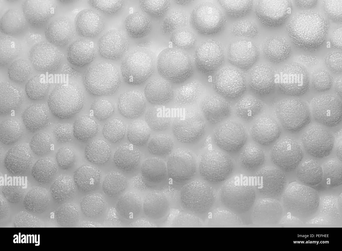 Polistirene styrofoam bianco texture di schiuma. Close-up vista macro Foto Stock