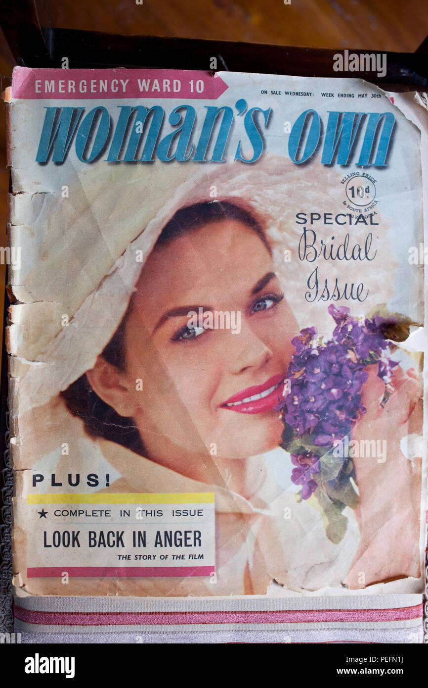 Vintage magazine; donna il proprio Foto Stock
