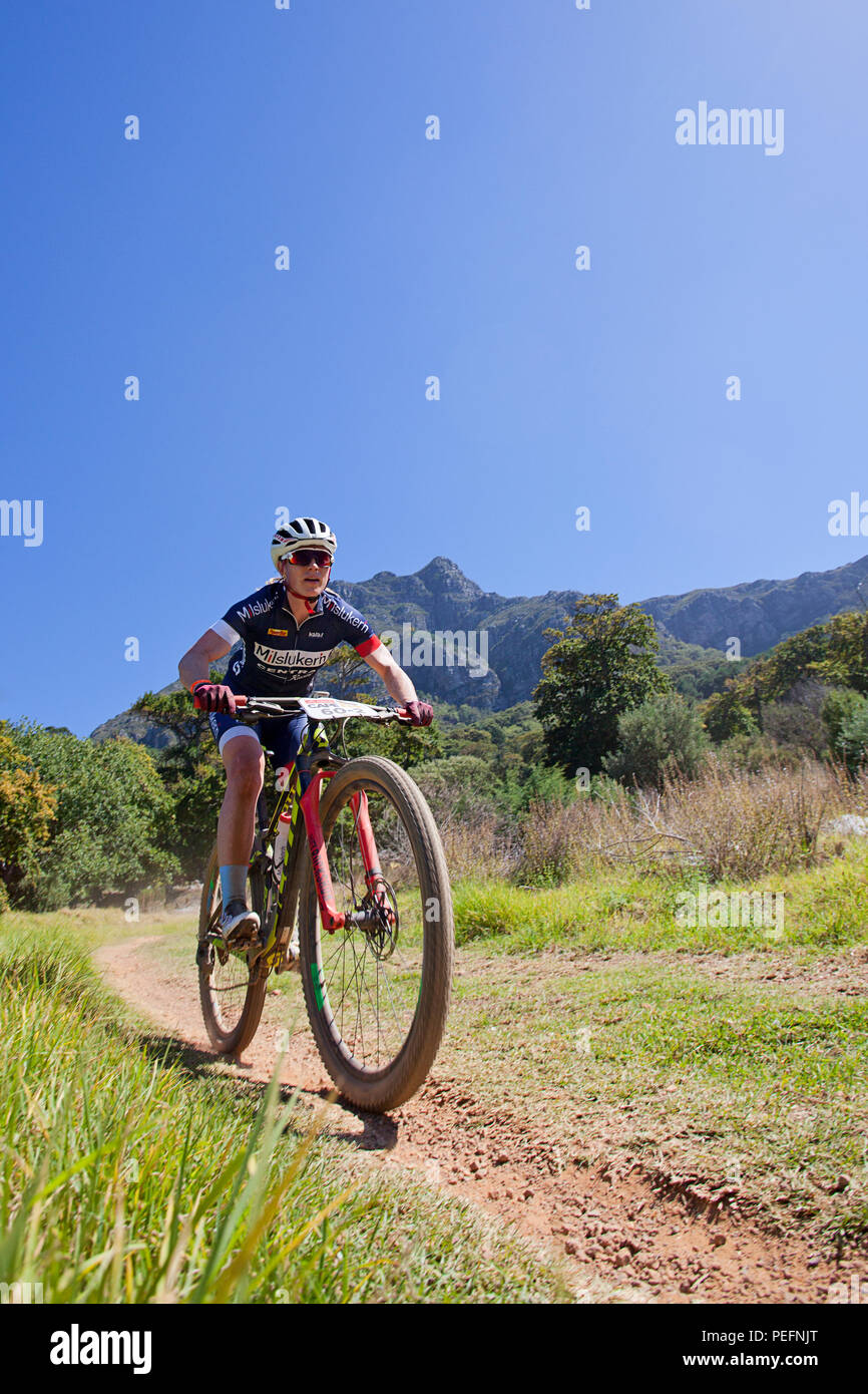 Stadio di prologo, ABSA Cape Epic, Time Trial stage. Venerdì 18 Marzo, 2018 Foto Stock