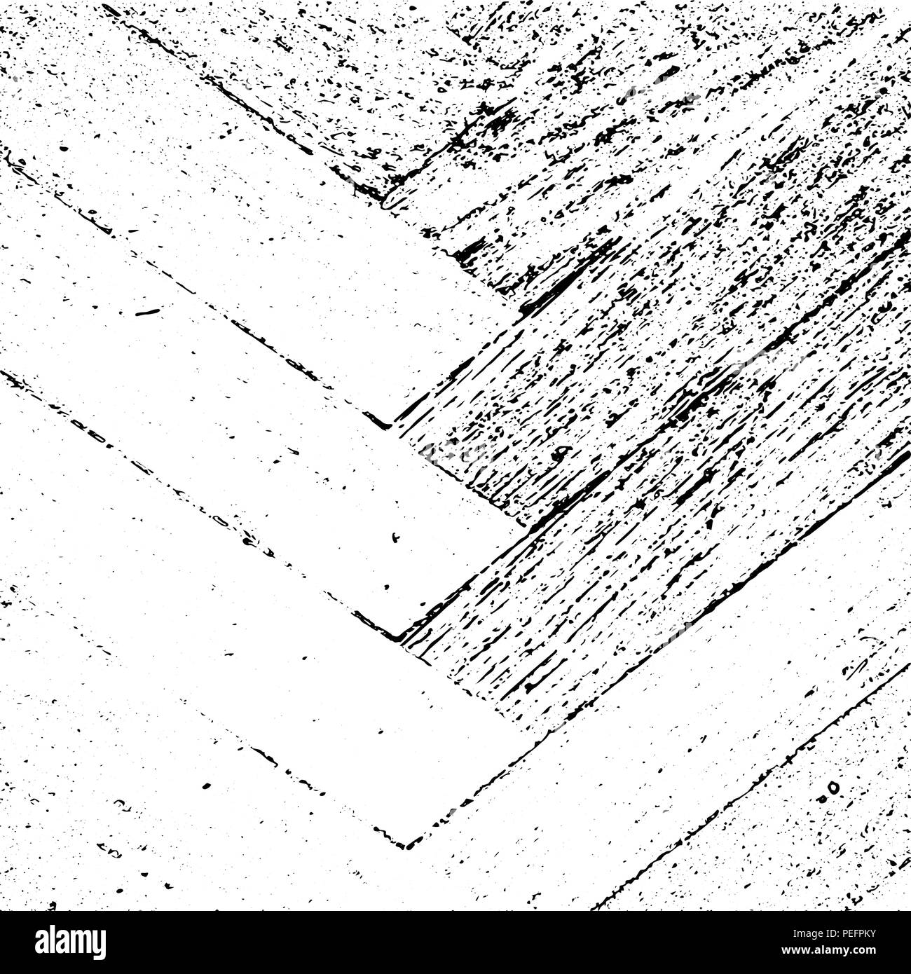 Grunge texture parquet su sfondo bianco Illustrazione Vettoriale