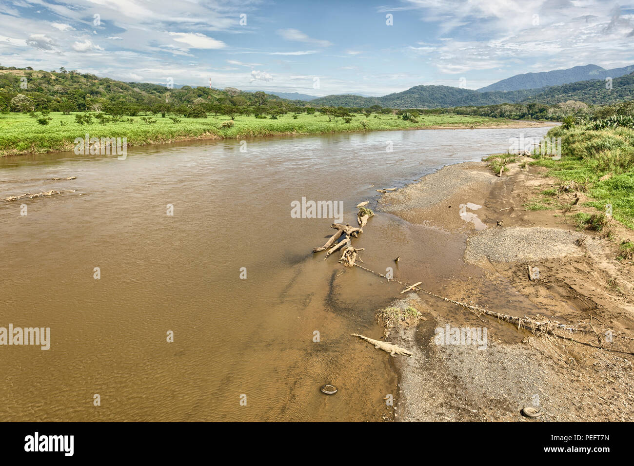 Coccodrillo americano, Tarcoles River, Costa Rica Foto Stock