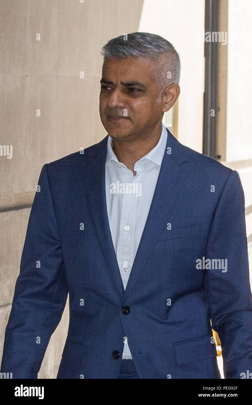 Il sindaco di Londra Sadiq Khan arriva alla BBC per la Andrew Marr Show, London, Regno Unito offre: Sadiq Khan dove: London, England, Regno Unito quando: 15 lug 2018 Credit: Wheatley/WENN Foto Stock