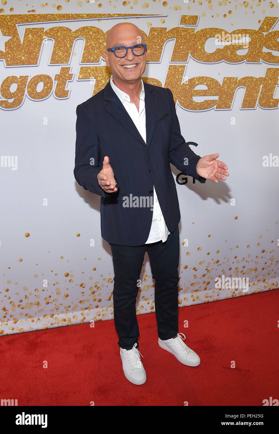 Hollywood, California, USA. 14 Ago, 2018. Howie Mandel arriva per il "America's Got Talent' Live Show di screening e tappeto rosso al Teatro Dolby. Credito: Lisa O'Connor/ZUMA filo/Alamy Live News Foto Stock