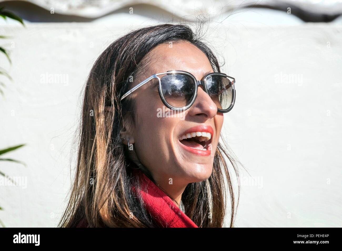 Southport, Regno Unito. 16 ago 2018. Anita Rani assiste Southport Flower Show, Southport, Merseyside. Il 16 agosto 2018. Ex BBC Asian Network presenter Anita Rani partecipa alla mostra giardini di questo anni Southport Flower Show. Dal 2015, ha co-ospitato BBC Countryfile. Rani co-ha presentato il mondo ferroviario più trafficato 2015, a fianco di Dan neve e Robert Llewellyn. In 2016, ha co-presentate nel campo di rifugiati: la nostra casa per la BBC Two e presentato questa mattina per quattro venerdì in estate a fianco di James Martin. Credito: Cernan Elias/Alamy Live News Foto Stock