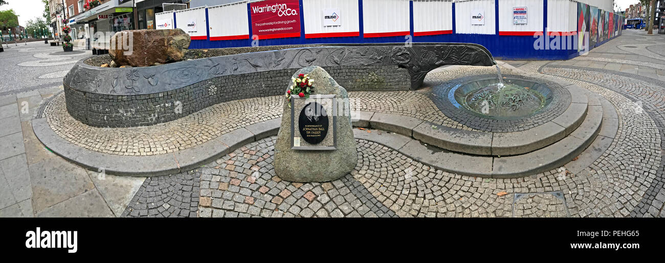 Il fiume della vita memorial, Bridge St, Warrington, Cheshire, North West England, Regno Unito Foto Stock