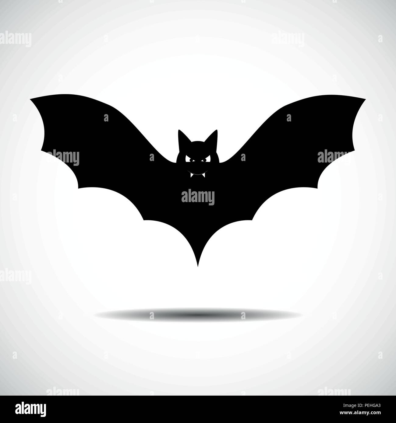 Halloween flying bat su sfondo bianco illustrazione vettoriale EPS10 Illustrazione Vettoriale