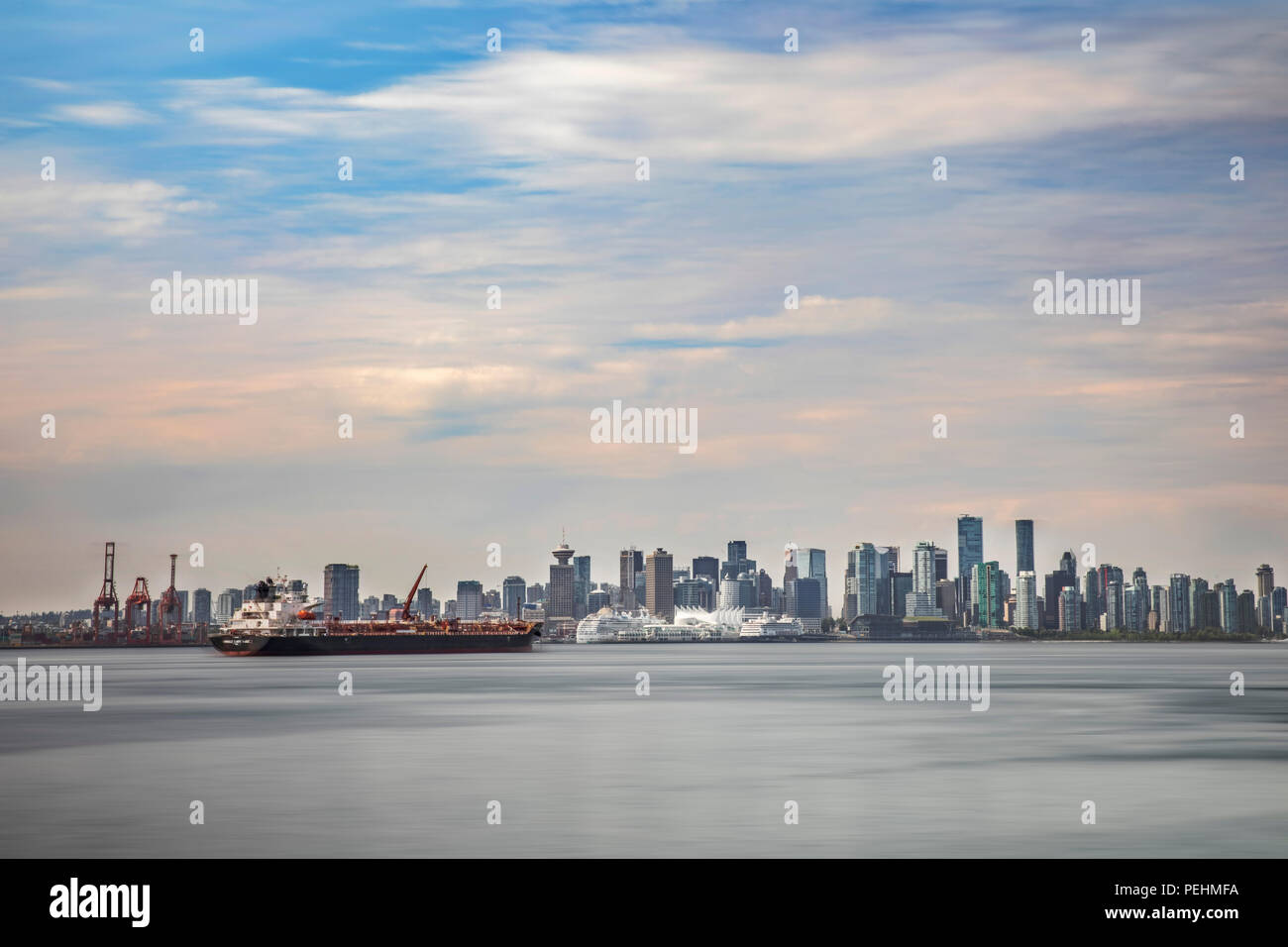 Vista da North Vancouver , Canada Foto Stock