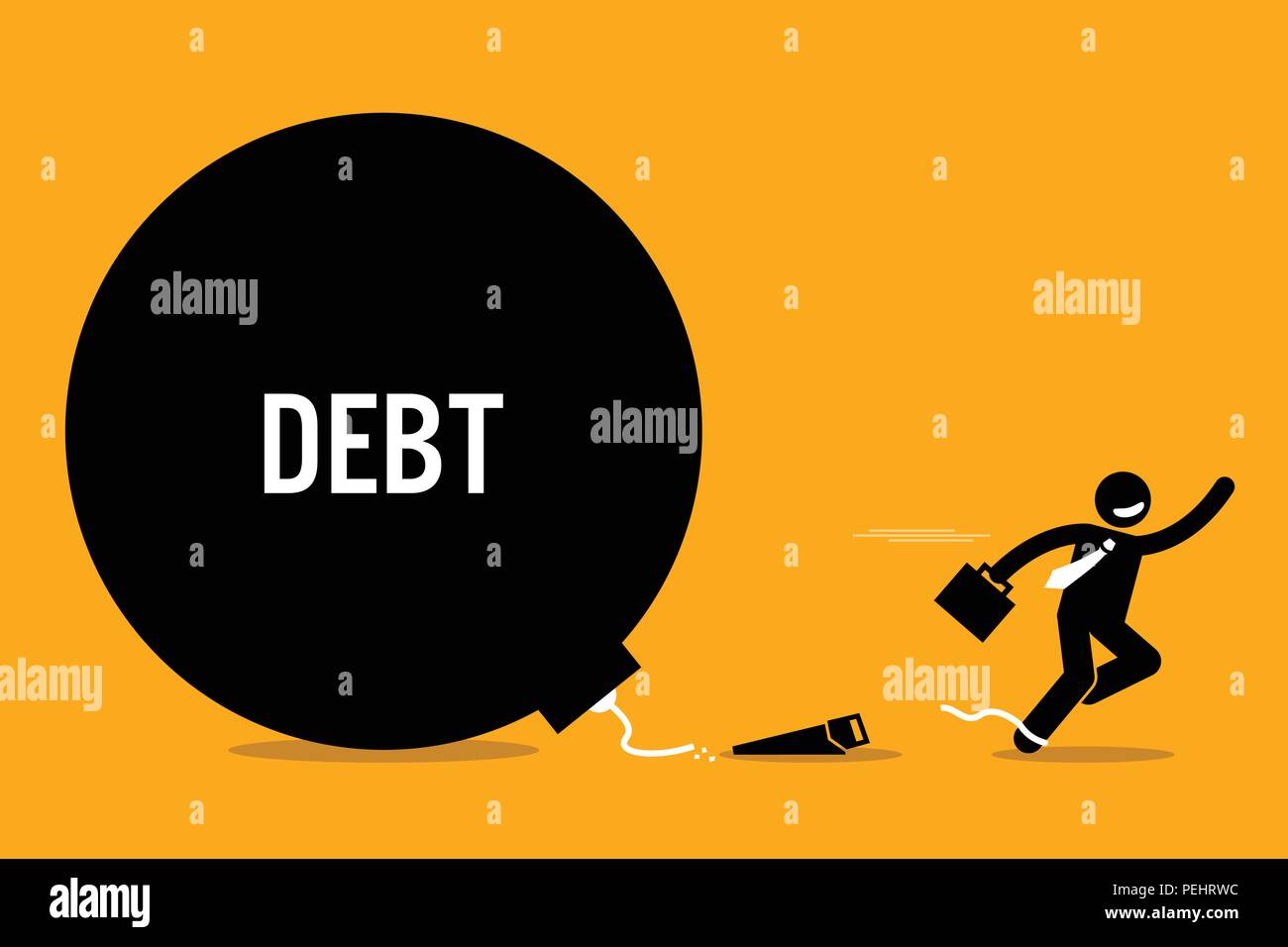 Elementi di grafica vettoriale rappresenta la libertà finanziaria e di successo. Illustrazione Vettoriale