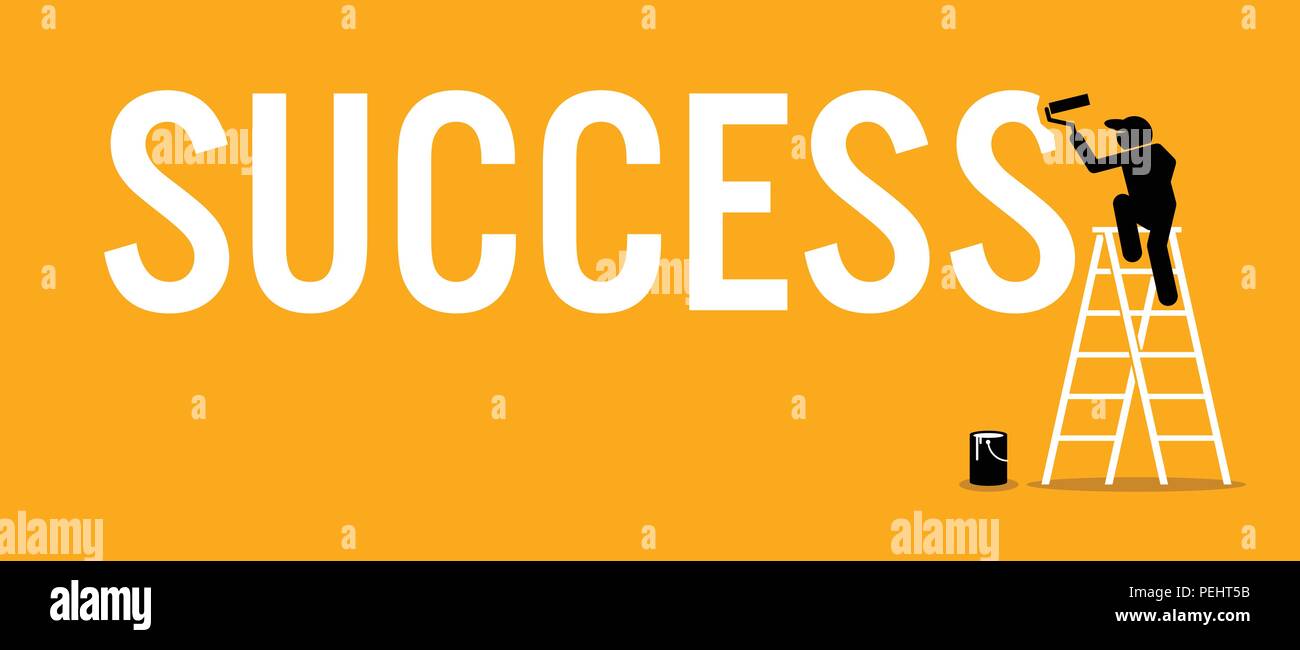 Opere del vettore rappresenta il successo della missione, realizzazione e compimento. Illustrazione Vettoriale