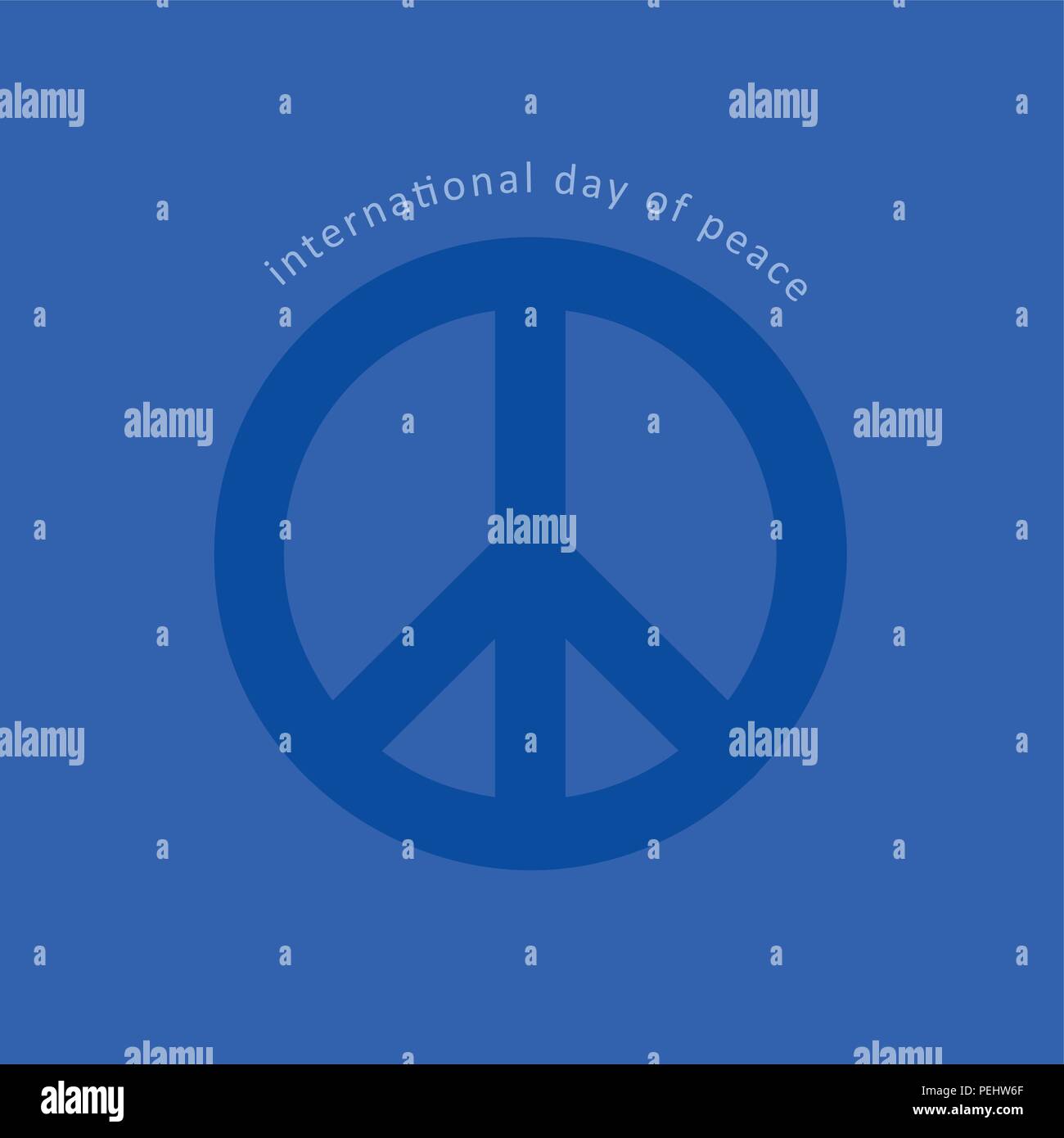 Simbolo di pace cantare blue illustrazione vettoriale EPS10 Illustrazione Vettoriale