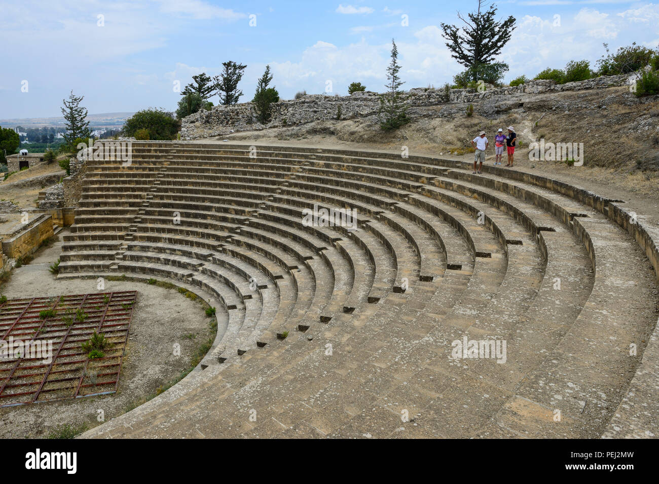 Teatro romano risalente al fine del II secolo / inizio del III secolo d.c. a soli (Soloi), Repubblica Turca di Cipro del Nord Foto Stock