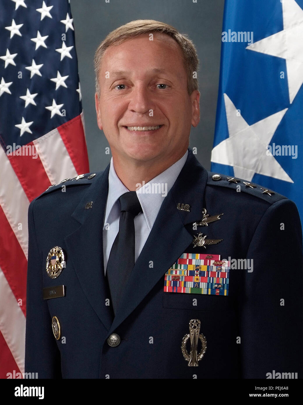 Xiv Air Force (Forza Aerea Strategica), Air Force Space Command; e comandante, Joint componente funzionale il comando per lo spazio, U.S. Comando strategico, Vandenberg Air Force Base in California Foto Stock