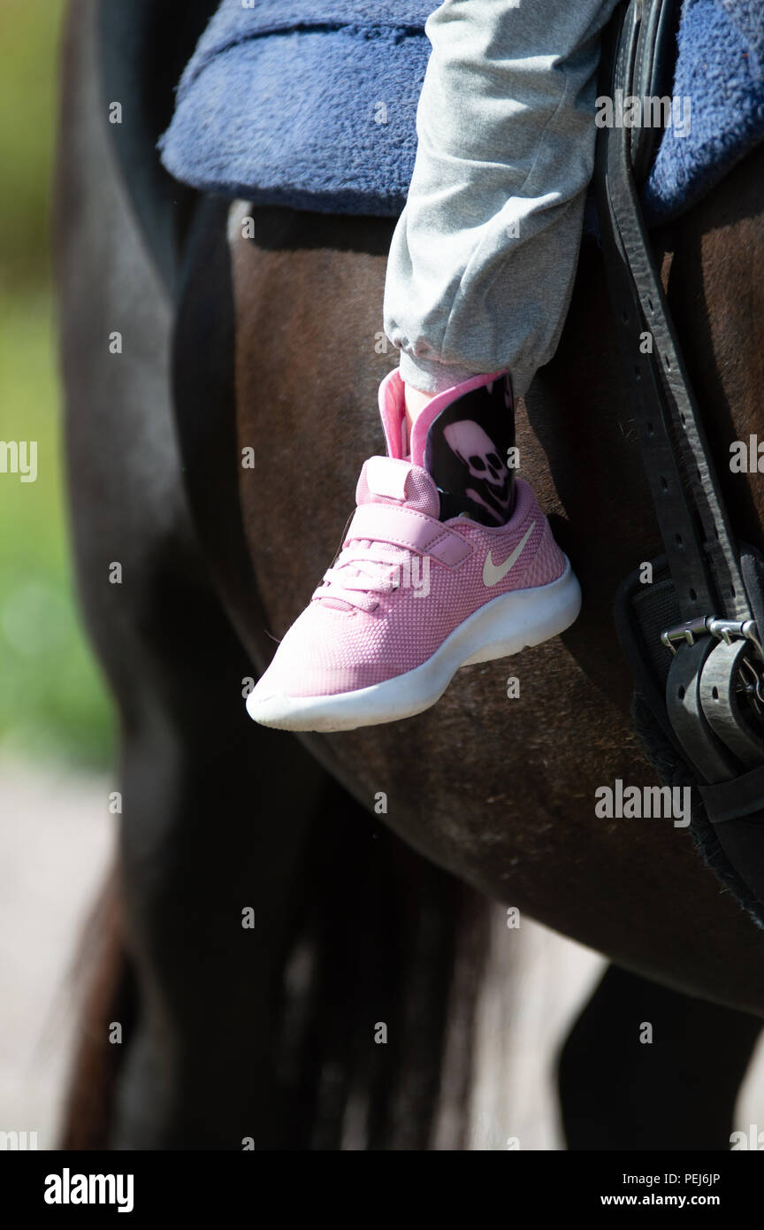 Per i bambini la terapia equina Foto Stock