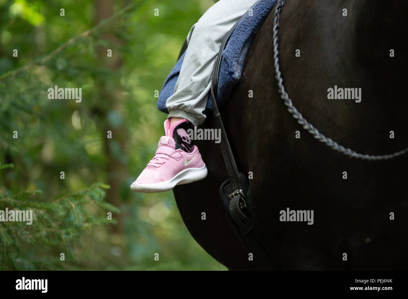 Per i bambini la terapia equina Foto Stock