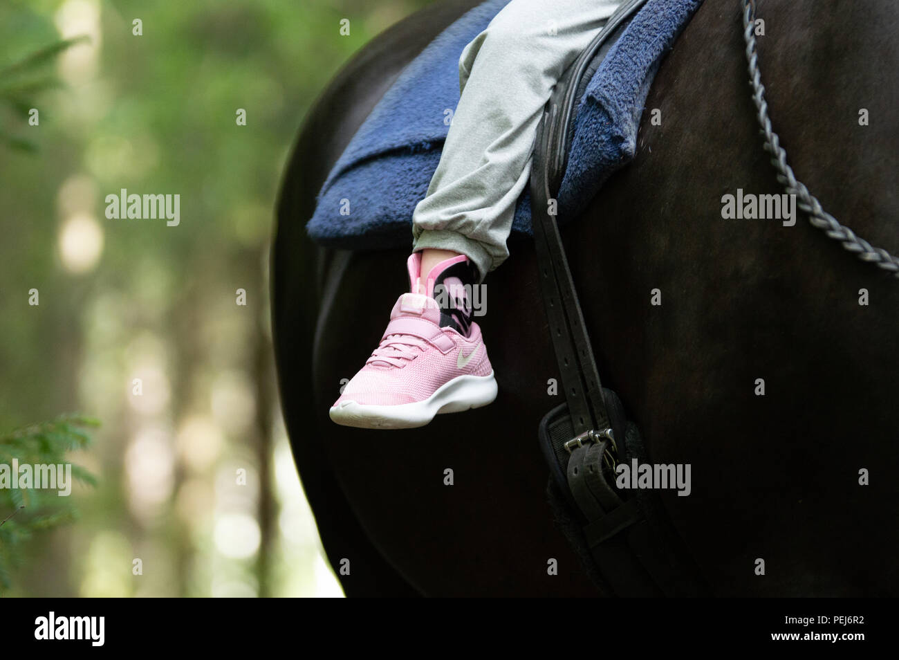 Per i bambini la terapia equina Foto Stock