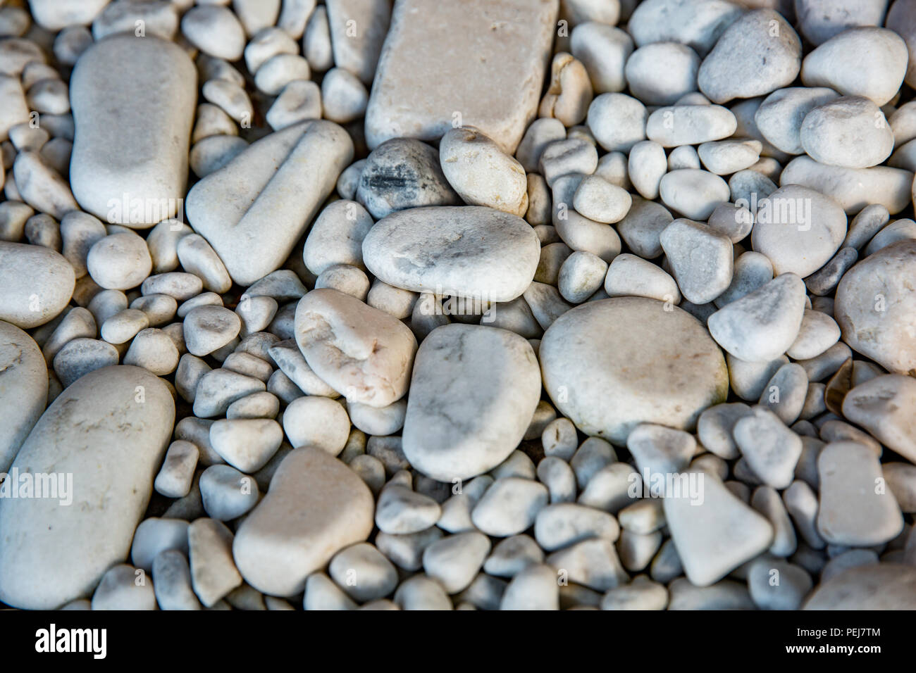 Abstract sfondo con tondo asciutto pietre reeble Foto Stock