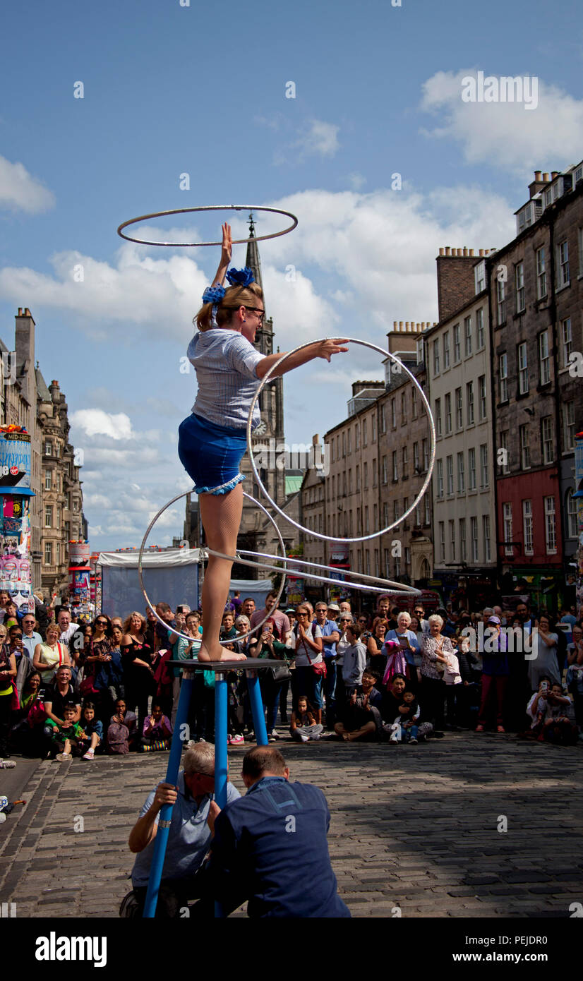 Edinburgh Fringe Festival Royal Mile di Edimburgo, Scozia UK Foto Stock