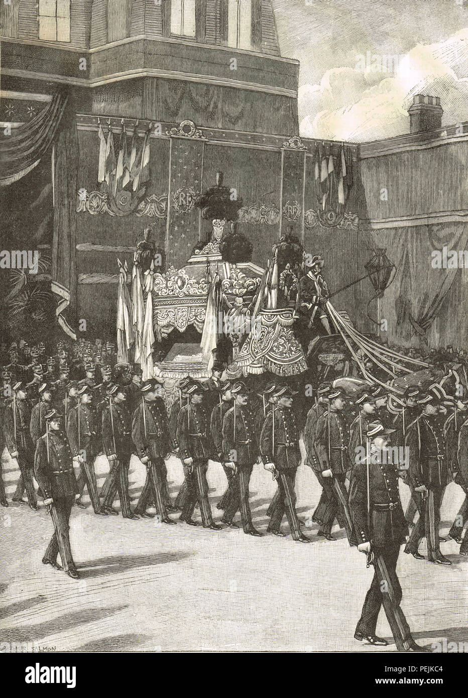 I funerali del Presidente Carnot, Parigi, Francia, 1 Luglio 1894 Foto Stock