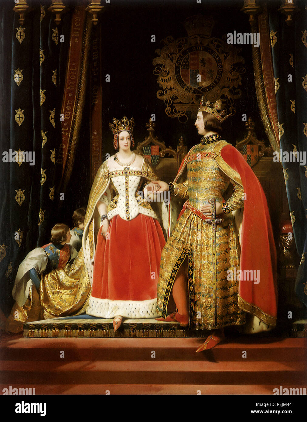 La regina Vittoria e il principe Alberto, Landseer Sir Edwin Henry Foto Stock