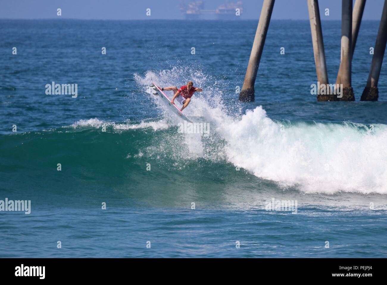 Kolohe Andino competere nel US Open di surf 2018 Foto Stock