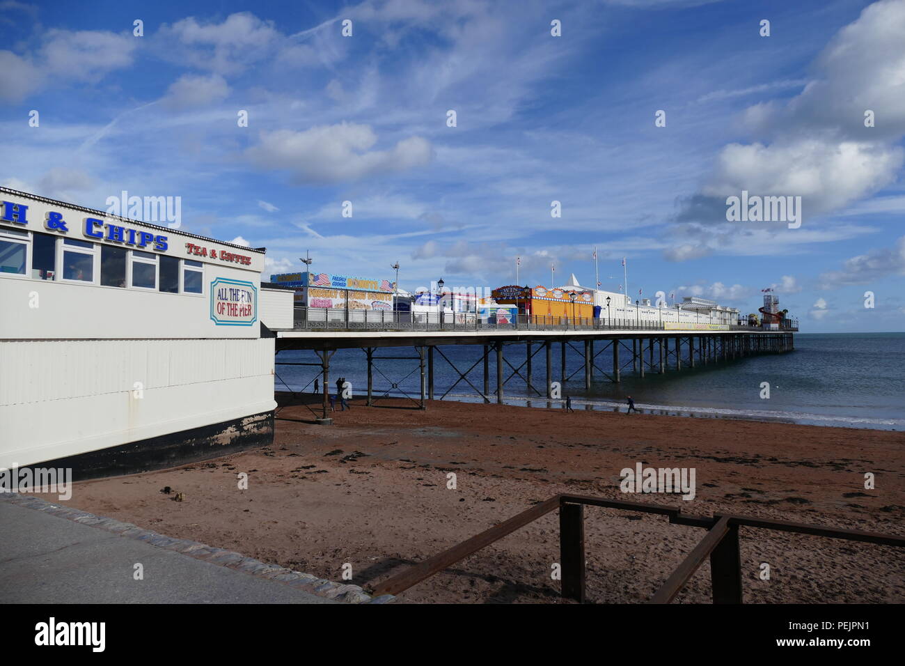 Teignmouth Pier, Teignmouth Devon, Inghilterra, Regno Unito Foto Stock