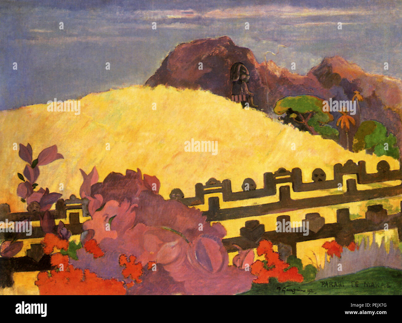 Parahi te Marae (vi è il tempio), Gauguin, Paolo Foto Stock