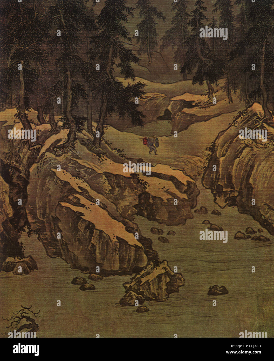 Riverside Clearing, artista sconosciuto. Foto Stock