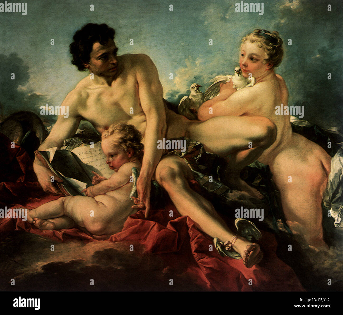 Istruzione di Cupido, Boucher, François Foto Stock