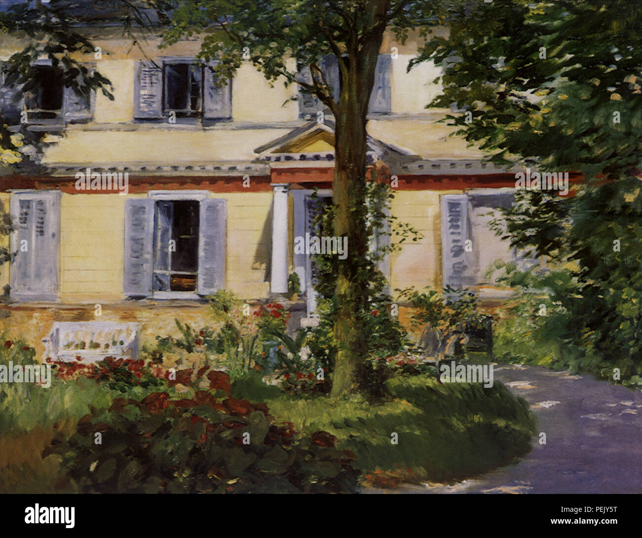La casa a Rueil, Manet, Edouard Foto Stock