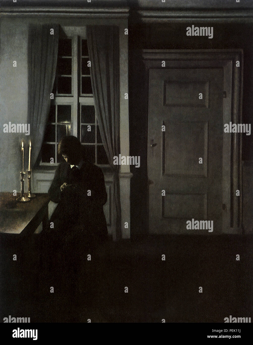 Numismatist, Hammershøi, Vilhelm Foto Stock